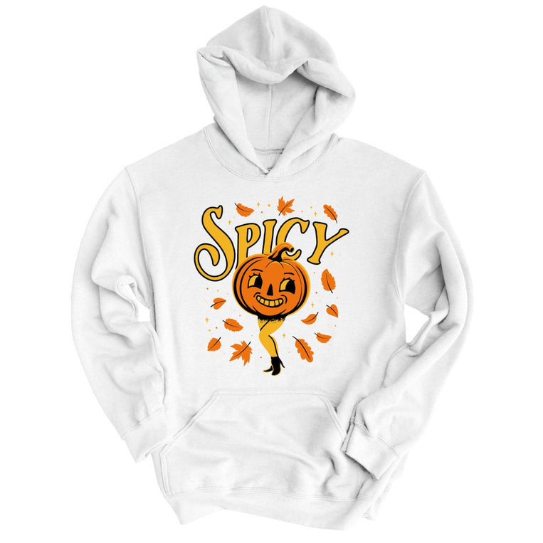 Spicy Pumpkin Graphic Hoodie - White