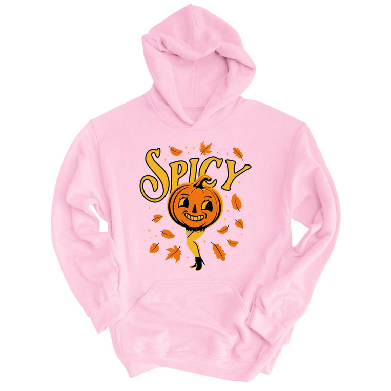 Spicy Pumpkin Graphic Hoodie - Light Pink