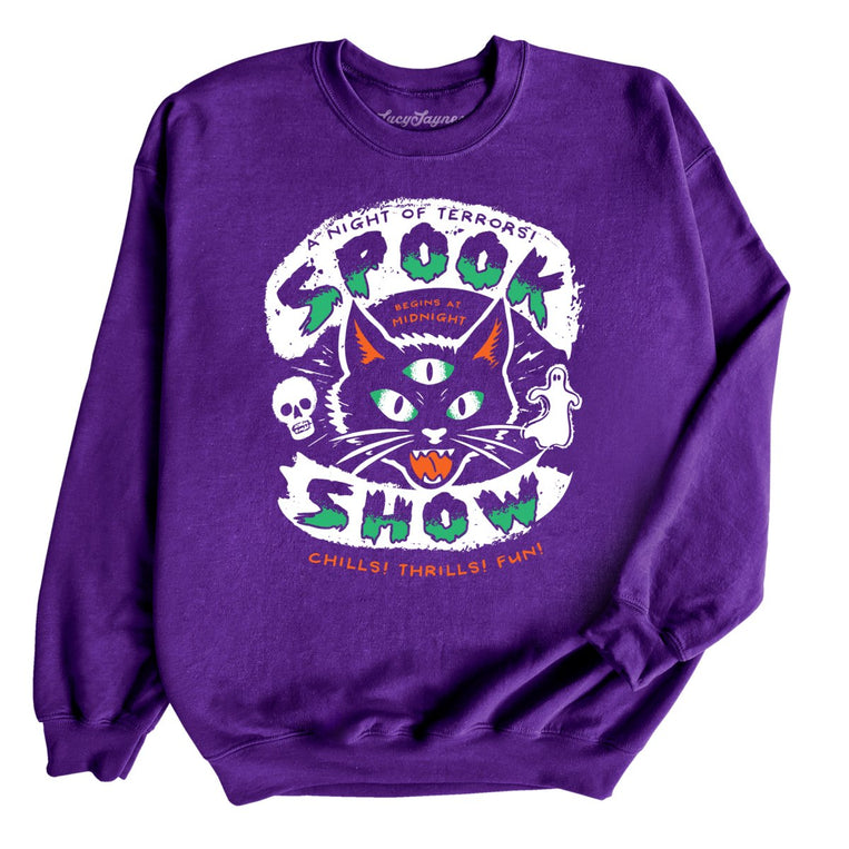 Spook Show Graphic Sweatshirt - Purple