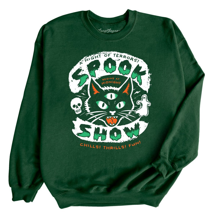 Spook Show Graphic Sweatshirt - Forest