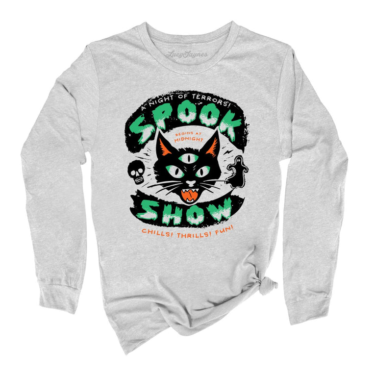 Spook Show Graphic Long Sleeve Tee - Athletic Heather