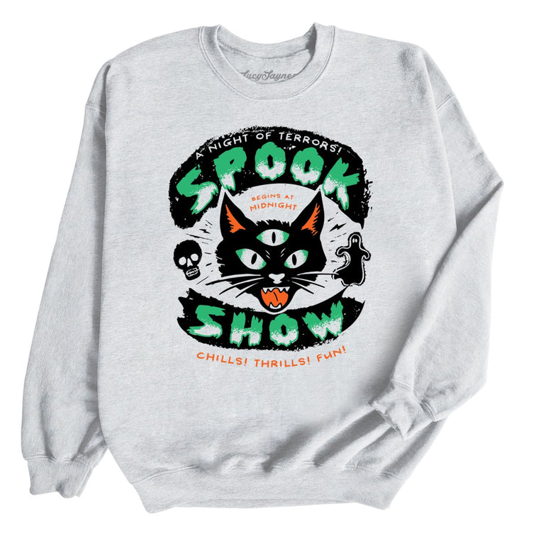 Spook Show Graphic Sweatshirt - Ash