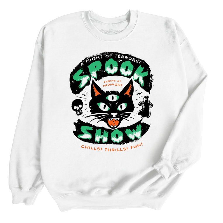 Spook Show Graphic Sweatshirt - White