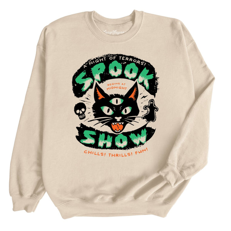 Spook Show Graphic Sweatshirt - Sand