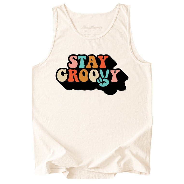 Stay Groovy Comfort Colors Graphic Tank Top