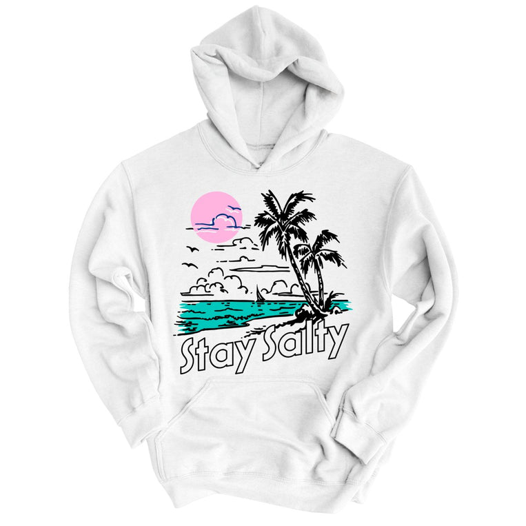 Stay Salty Graphic Hoodie - White