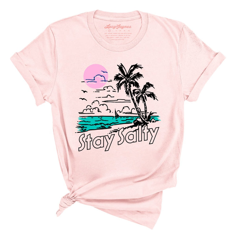 Stay Salty Graphic Tee - Soft Pink