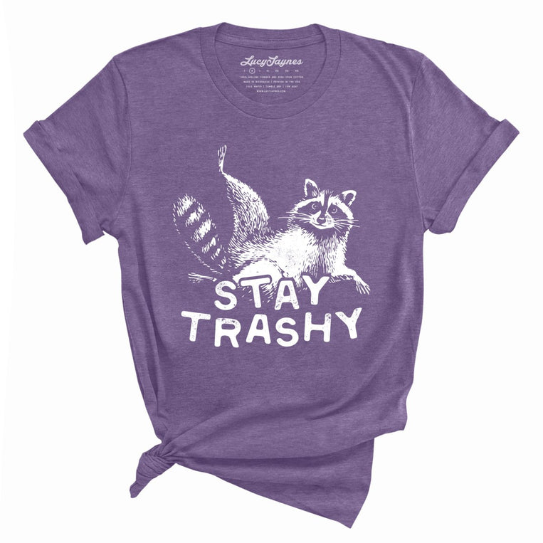 Stay Trashy Graphic Tee - Heather Purple