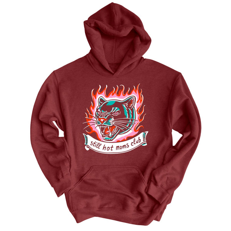 Still Hot Moms Club Graphic Hoodie - Maroon
