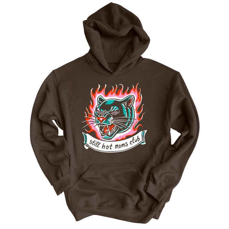 Still Hot Moms Club Graphic Hoodie - Dark Chocolate