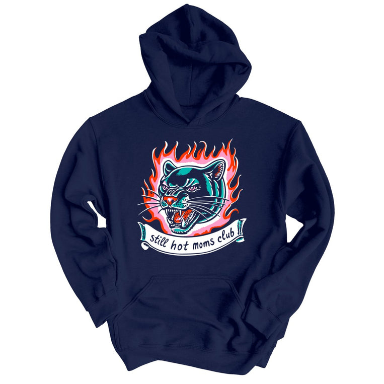 Still Hot Moms Club Graphic Hoodie - Navy