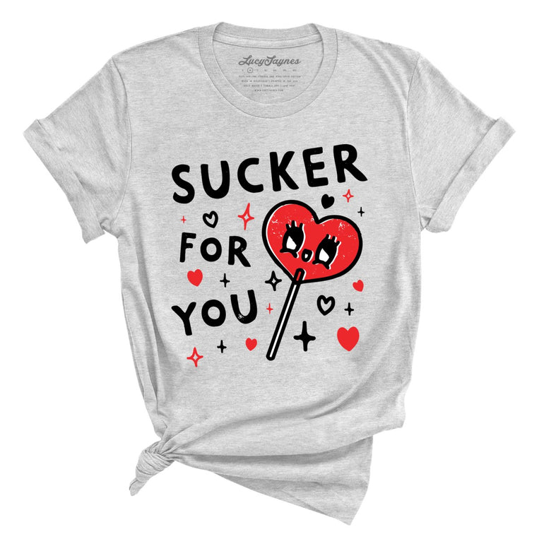 Sucker For You Graphic Tee - Athletic Heather