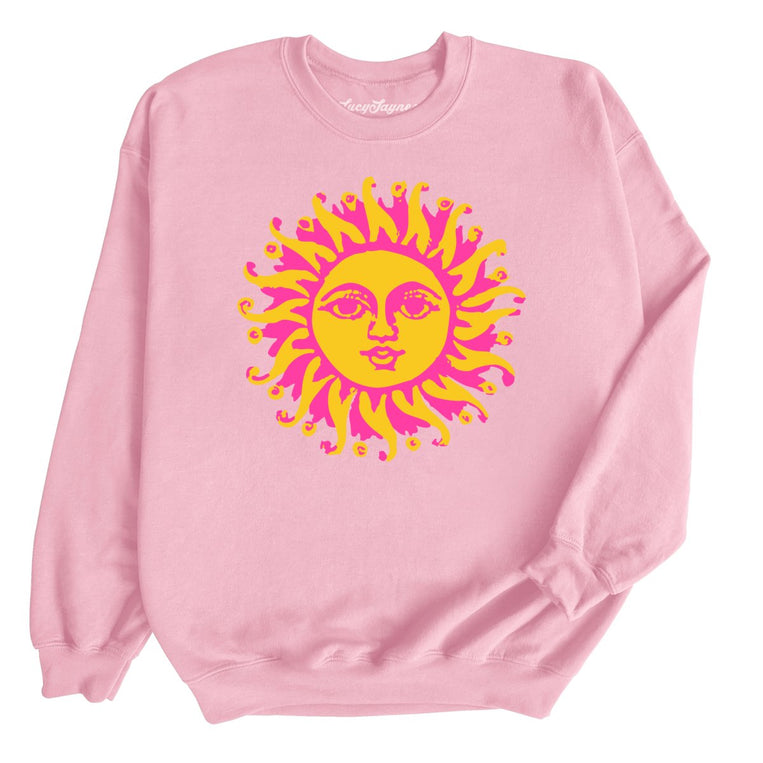 Sun Goddess Graphic Sweatshirt - Light Pink