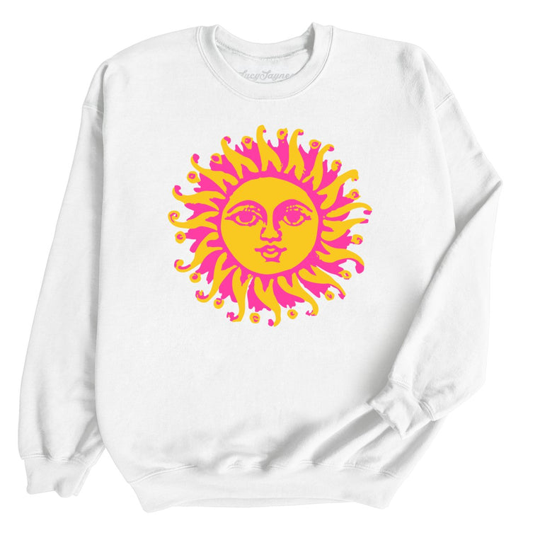 Sun Goddess Graphic Sweatshirt - White