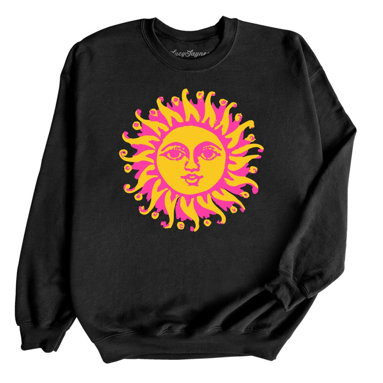 Sun Goddess Graphic Sweatshirt - Black