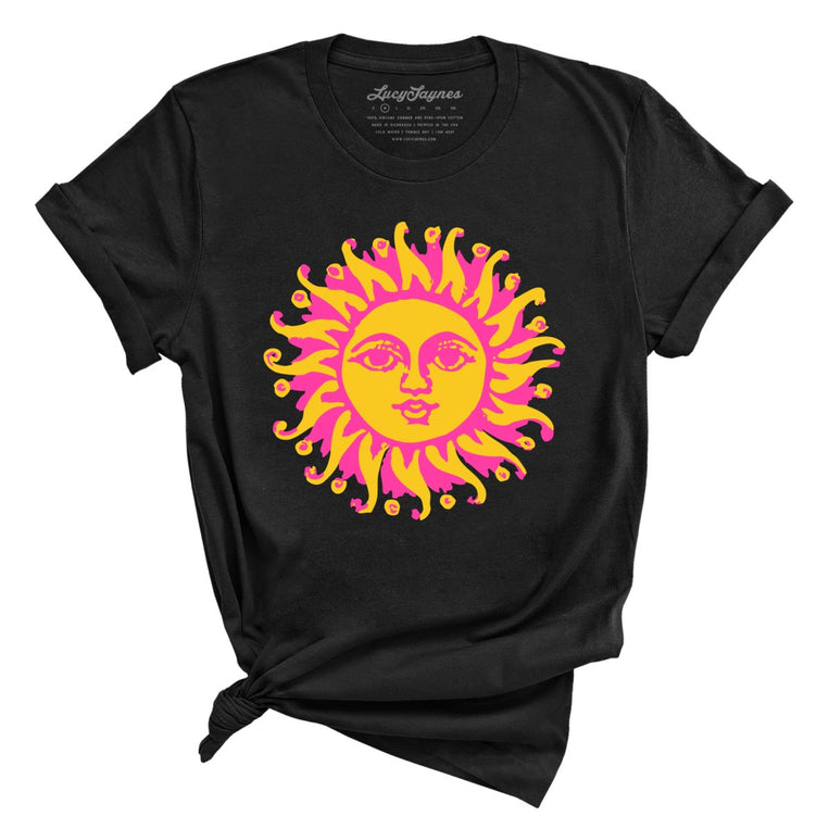 Sun Goddess Graphic Tee - Black