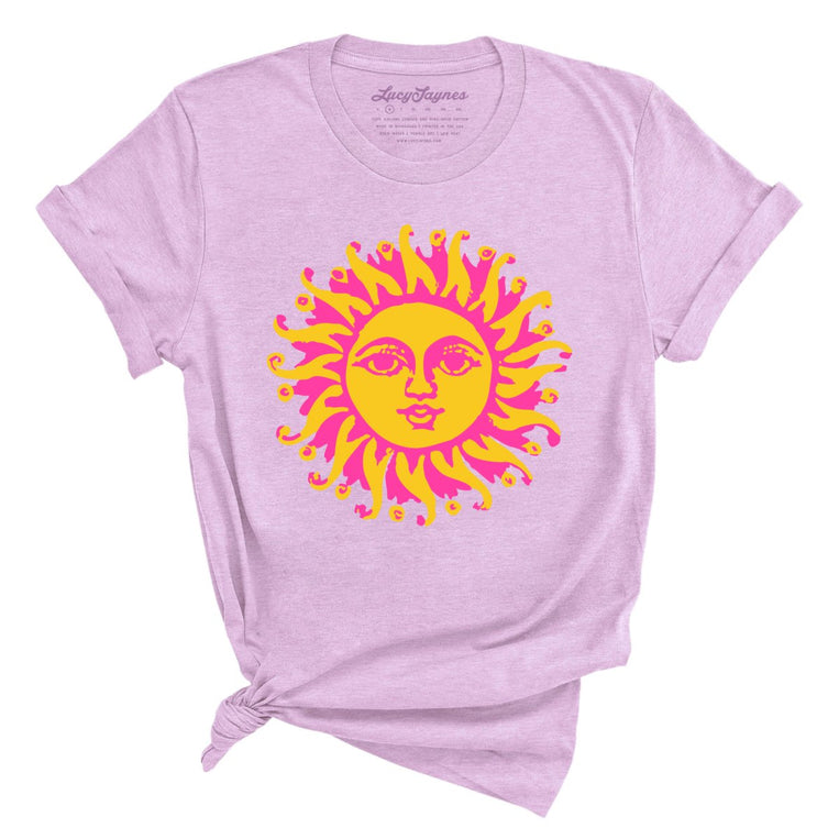 Sun Goddess Graphic Tee - Heather Prism Lilac