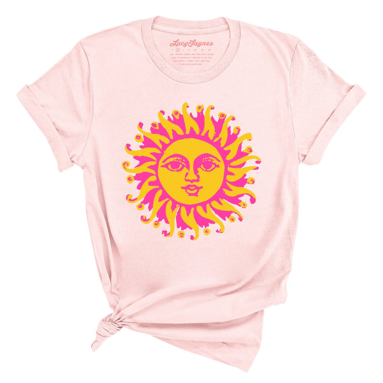 Sun Goddess Graphic Tee - Soft Pink