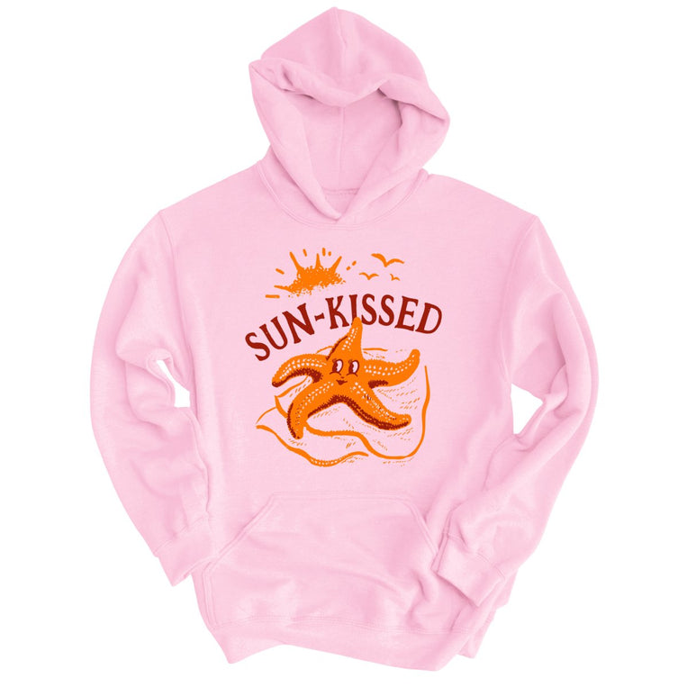 Sun-Kissed Graphic Hoodie - Light Pink