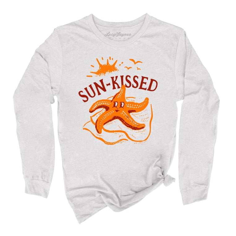 Sun-Kissed Graphic Long Sleeve Tee - Ash