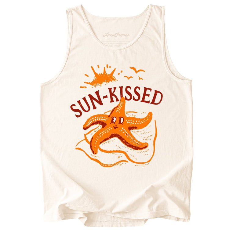 Sun-Kissed Comfort Colors Graphic Tank Top - Ivory