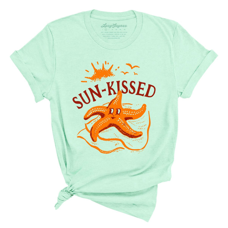 Sun-Kissed Graphic Tee - Heather Mint