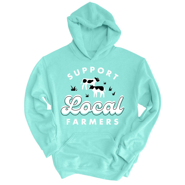 Support Local Farmers Graphic Hoodie - Mint