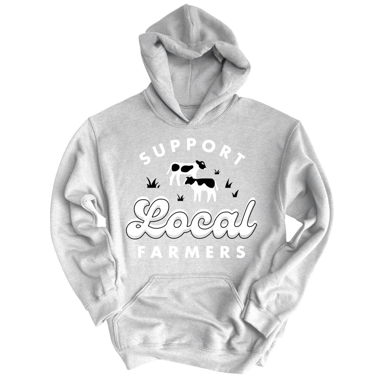 Support Local Farmers Graphic Hoodie - Grey Heather