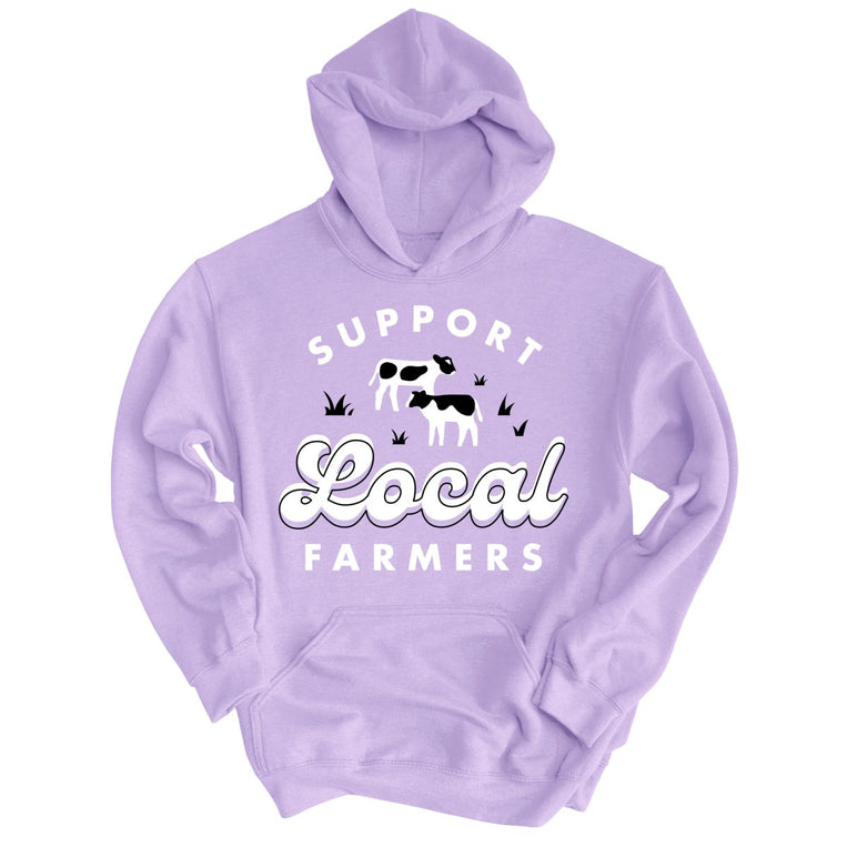Support Local Farmers Graphic Hoodie - Lavender
