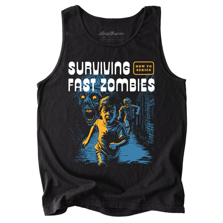 Surviving Fast Zombies Comfort Colors Graphic Tank Top