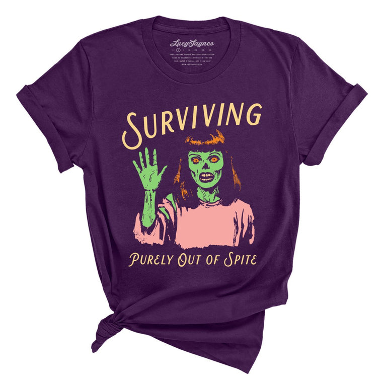 Surviving Purely Out Of Spite Graphic Tee - Team Purple