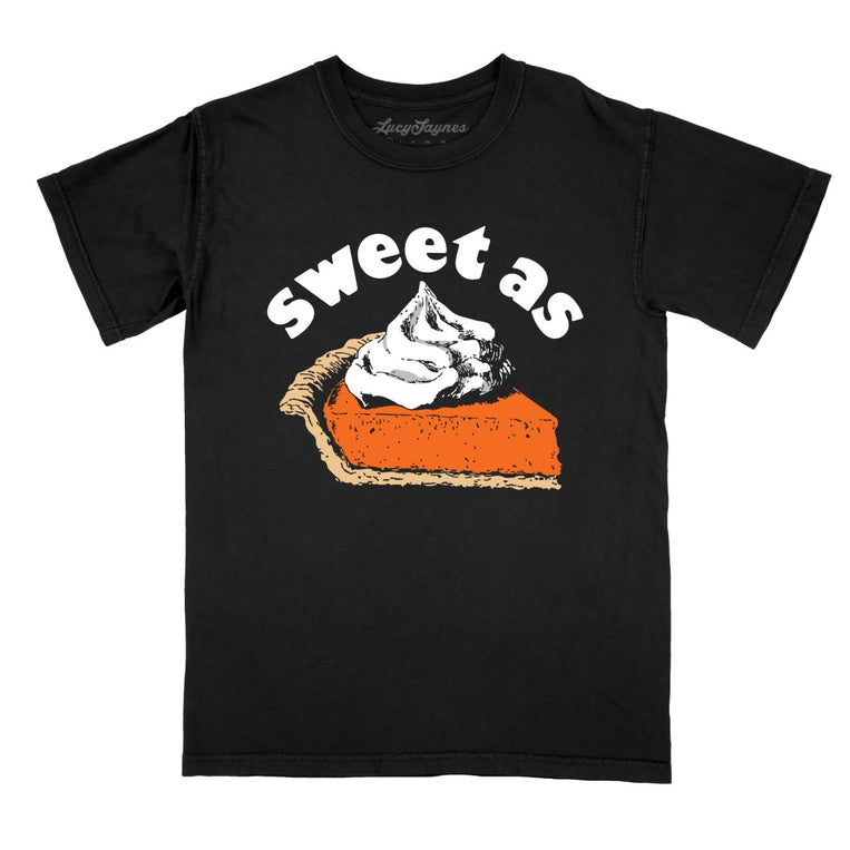 Sweet As Pumpkin Pie Comfort Colors Graphic Tee - Black