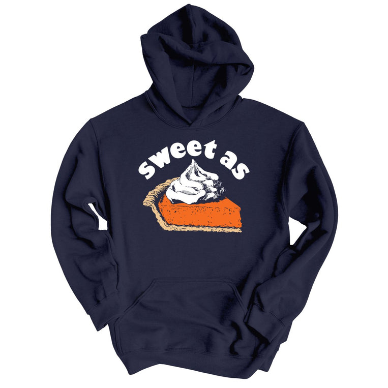 Sweet As Pumpkin Pie Graphic Hoodie - Classic Navy
