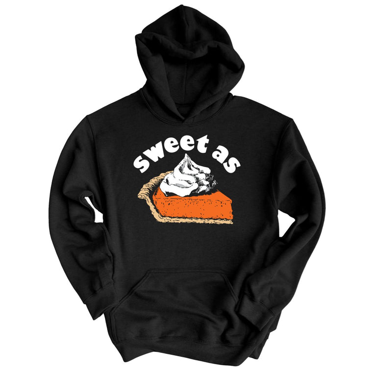 Sweet As Pumpkin Pie Graphic Hoodie - Black