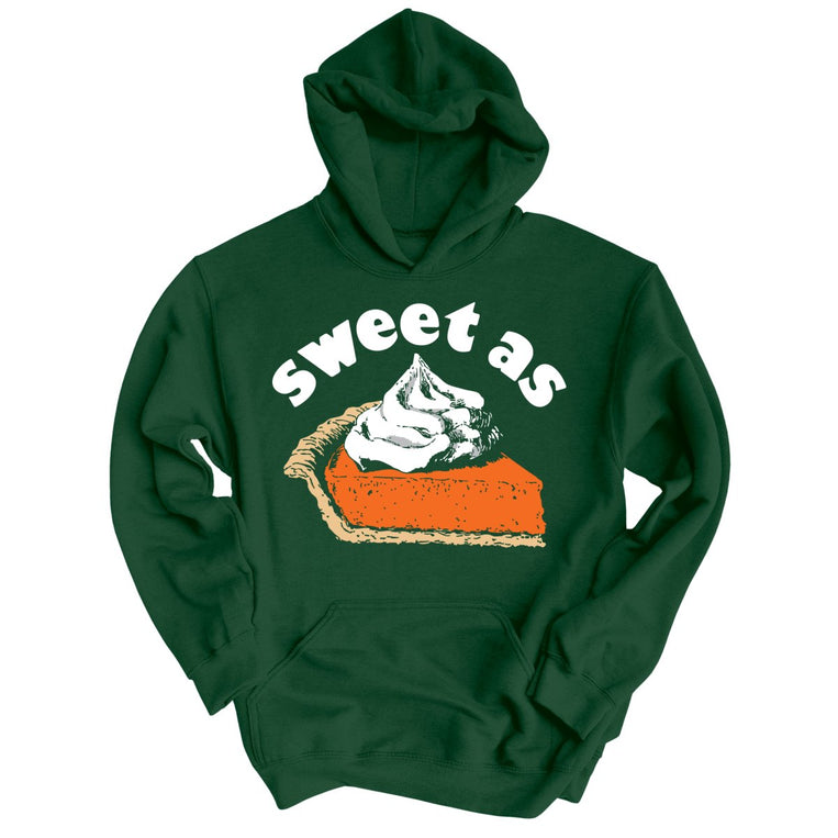 Sweet As Pumpkin Pie Graphic Hoodie - Forest Green