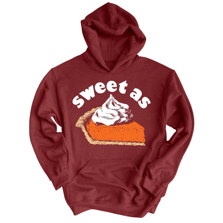 Sweet As Pumpkin Pie Graphic Hoodie - Maroon