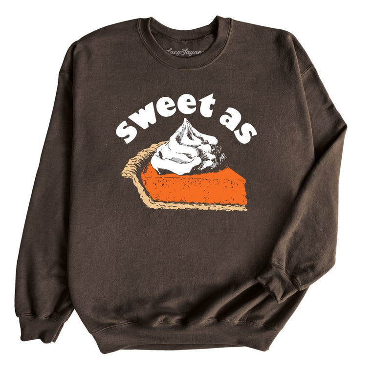 Sweet As Pumpkin Pie Graphic Sweatshirt - Dark Chocolate