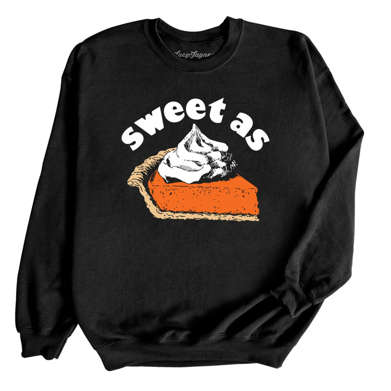 Sweet As Pumpkin Pie Graphic Sweatshirt - Black