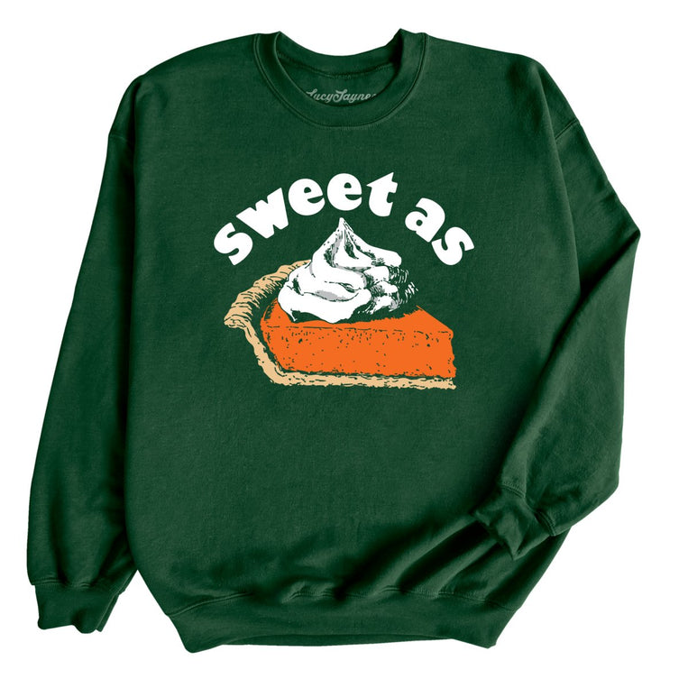Sweet As Pumpkin Pie Graphic Sweatshirt - Forest