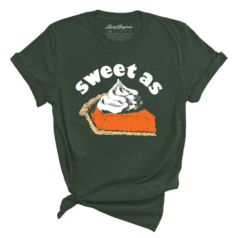 Sweet As Pumpkin Pie Graphic Tee - Heather Forest