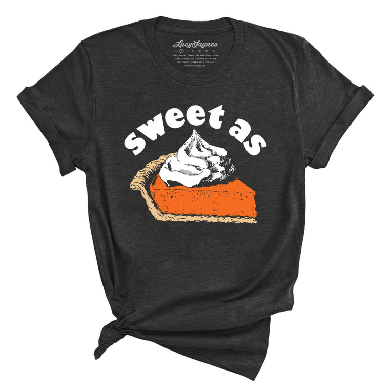 Sweet As Pumpkin Pie Graphic Tee - Dark Grey Heather