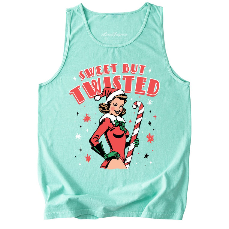 Sweet But Twisted Comfort Colors Graphic Tank Top - Island Reef