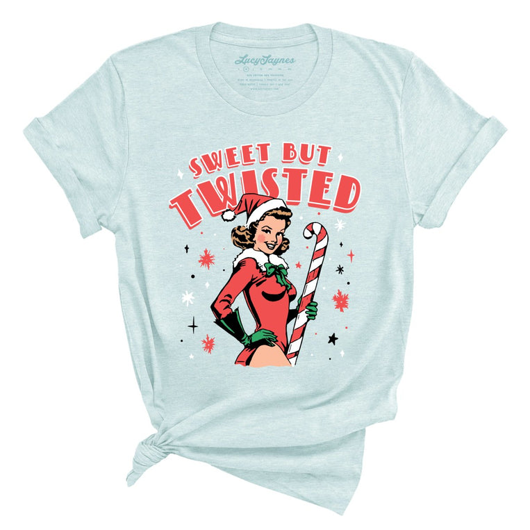 Sweet But Twisted Graphic Tee - Heather Ice Blue