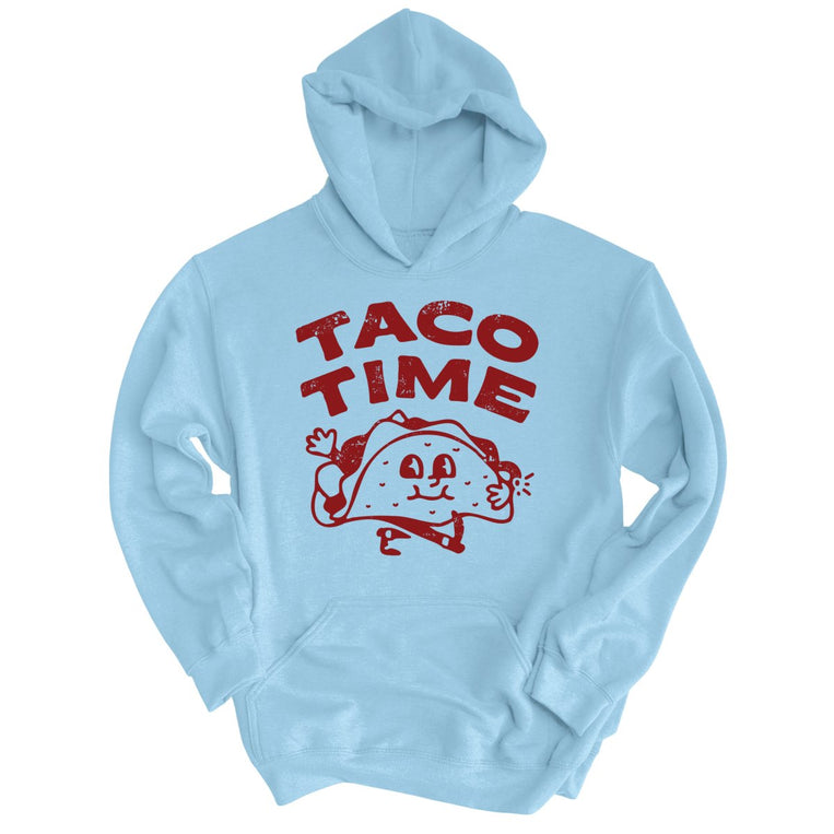 Taco Time Graphic Hoodie - Light Blue