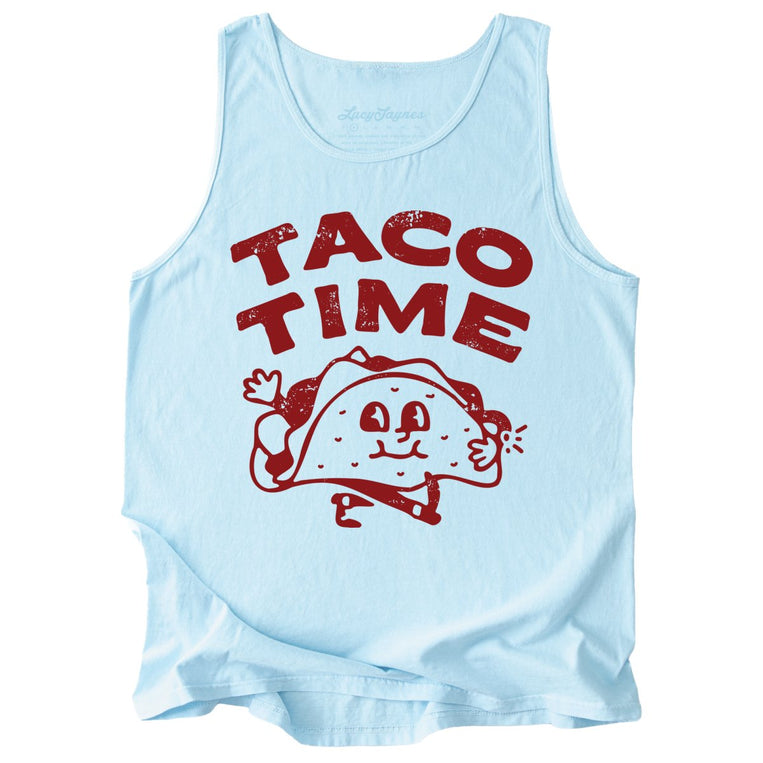 Taco Time Comfort Colors Graphic Tank Top - Chambray