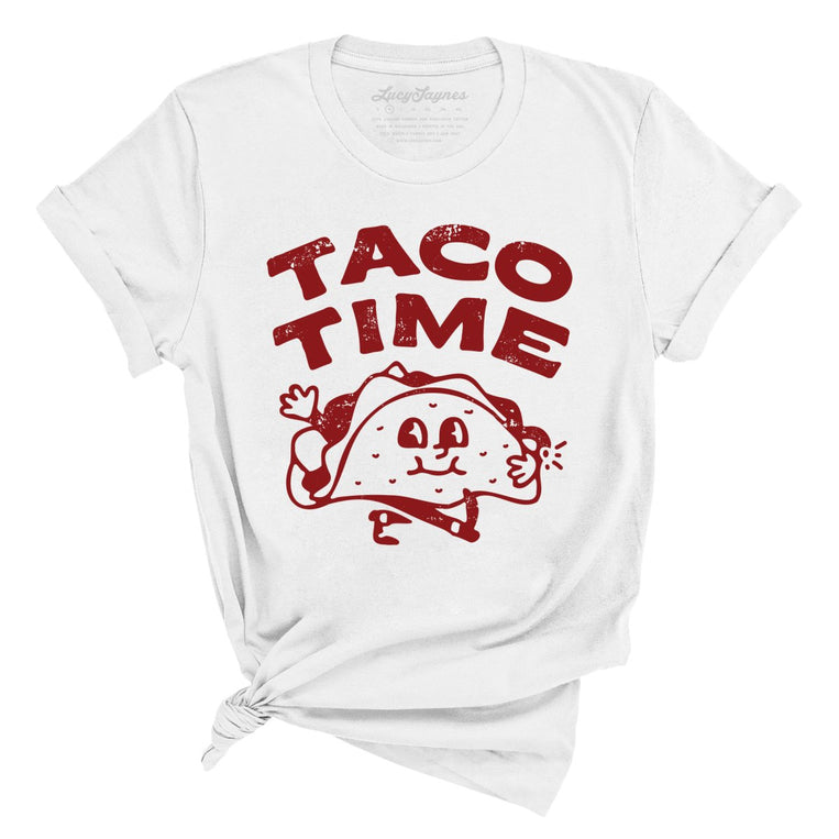 Taco Time Graphic Tee - White