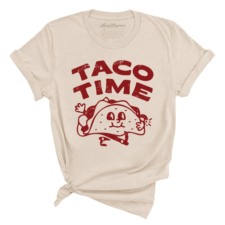 Taco Time Graphic Tee - Soft Cream