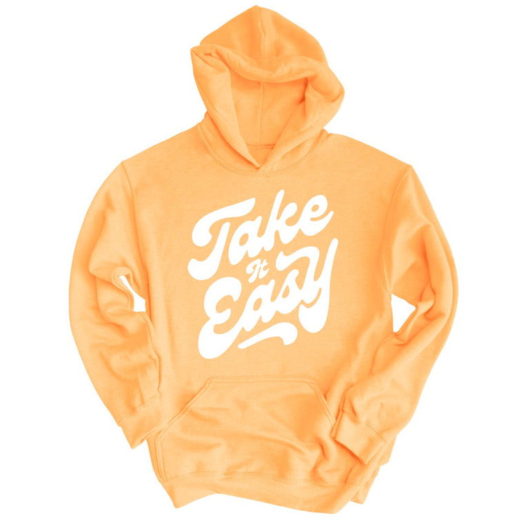 Take it Easy Graphic Hoodie - Peach