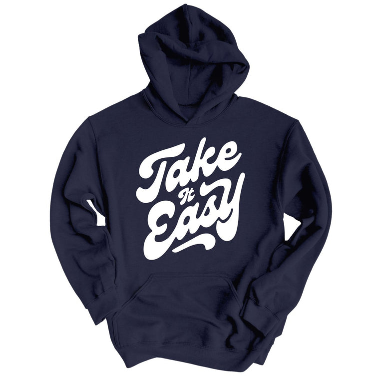 Take it Easy Graphic Hoodie - Classic Navy