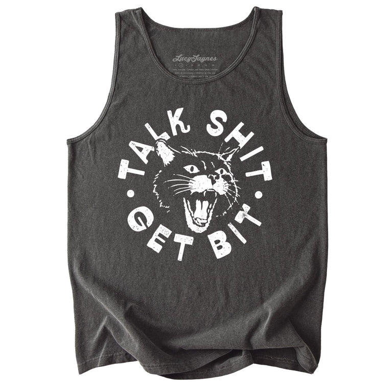Talk Shit Get Bit Comfort Colors Graphic Tank Top